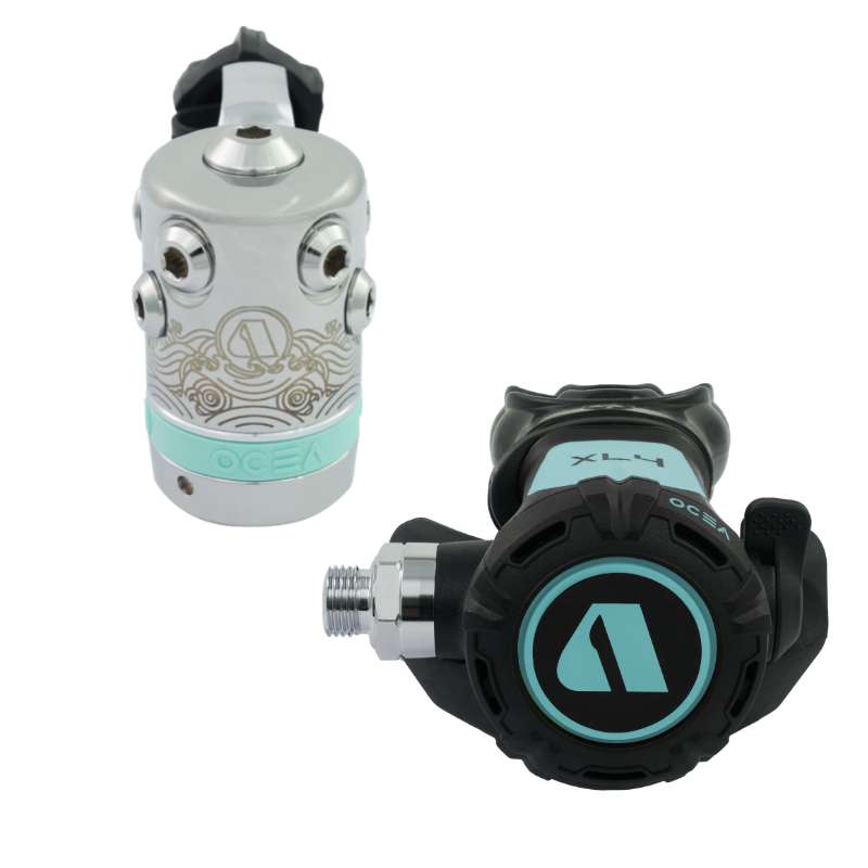 Apeks XL4 OCEA Dive Regulator Yoke Mint Grey/Light Blue