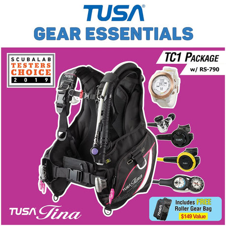 Tusa Tina TC1 w/ 7902 Regulator Pink Diving Package