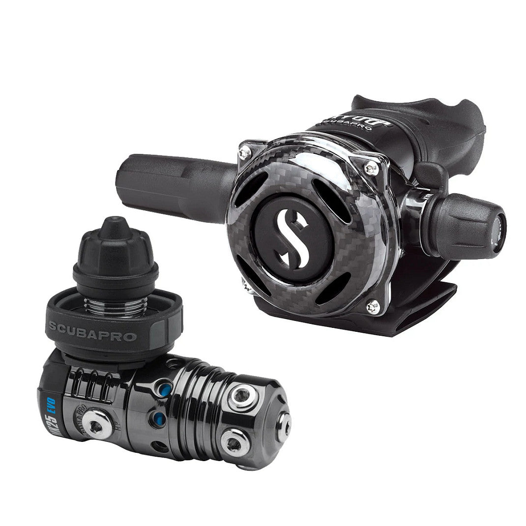 Scubapro MK25 Evo BT / A700 Carbon Black Tech Dive Regulator System DIN