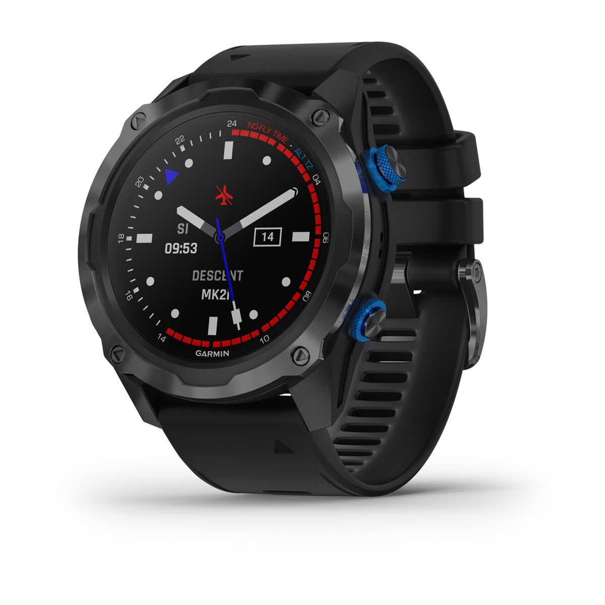 Garmin Descent Mk2i Titanium Carbon Gray DLC with Black Band Dive Computer