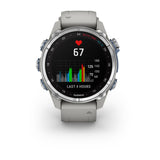 Garmin Descent Mk3 – 43 mm, Stainless Steel with Fog Gray Silicone Band-