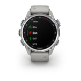 Garmin Descent Mk3 – 43 mm, Stainless Steel with Fog Gray Silicone Band-