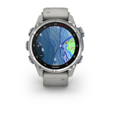 Garmin Descent Mk3 – 43 mm, Stainless Steel with Fog Gray Silicone Band-