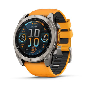 Garmin Fenix 8 Dive Computer-51 mm-AMOLED-Sapphire, Titanium with Spark Orange/Graphite Band
