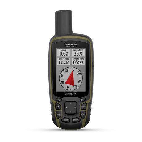 Garmin GPSMAP 65s, Multi-Band/Multi-GNSS Handheld with Sensors-