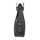 Genesis Coronado Open Heel Scuba Fin Lightweight, Powerful, Full Length-Black-SM-