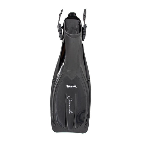 Genesis Coronado Open Heel Scuba Fin Lightweight, Powerful, Full Length-Black-SM-