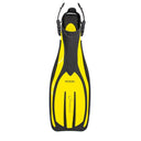 Genesis Coronado Open Heel Scuba Fin Lightweight, Powerful, Full Length-Lemon Yellow-SM-