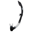 Genesis Ika Semi-Dry Snorkel Splash-Guard/Semi-Dry Top and Hypoallergenic Mouthpiece-Black-