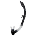 Genesis Ika Semi-Dry Snorkel Splash-Guard/Semi-Dry Top and Hypoallergenic Mouthpiece-Black-