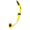 Genesis Ika Semi-Dry Snorkel Splash-Guard/Semi-Dry Top and Hypoallergenic Mouthpiece-Lemon Yellow-