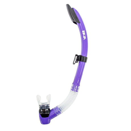 Genesis Ika Semi-Dry Snorkel Splash-Guard/Semi-Dry Top and Hypoallergenic Mouthpiece-Ultra Violet-