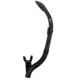 Genesis Lusca Semi-Dry Snorkel Splash-Guard/Semi-Dry Top and Hypoallergenic Mouthpiece-Black Silicone-
