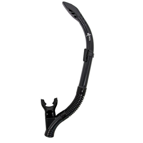 Genesis Lusca Semi-Dry Snorkel Splash-Guard/Semi-Dry Top and Hypoallergenic Mouthpiece-Black Silicone-