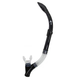 Genesis Lusca Semi-Dry Snorkel Splash-Guard/Semi-Dry Top and Hypoallergenic Mouthpiece-Black-