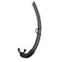 Genesis Stealth Snorkel J-Tube Snorkel for Free Diving, Spearfishing, Scuba, and Snorkeling-Black Silicone-