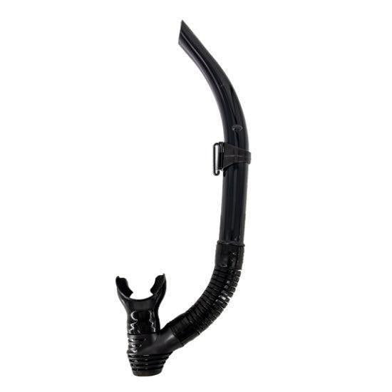 Genesis Surf Super-Flex Snorkel for Scuba Diving and Snorkeling-Black Silicone-
