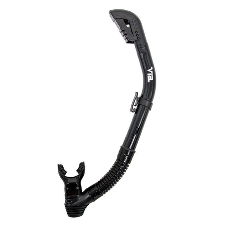 Genesis Via Dry Snorkel Dry Valve Top and Hypoallergenic Mouthpiece-Black Silicone-