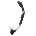Genesis Via Dry Snorkel Dry Valve Top and Hypoallergenic Mouthpiece-Black-
