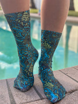 Spacefish Army Hammerhead Hibiscus Dive Socks