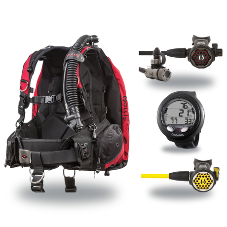 Hollis Cold Water Scuba Package – HD-200 BCD, DC7 Sealed Regulator, 150LX Octopus & Oceanic Veo 4.0 — includes Hollis HD-200…