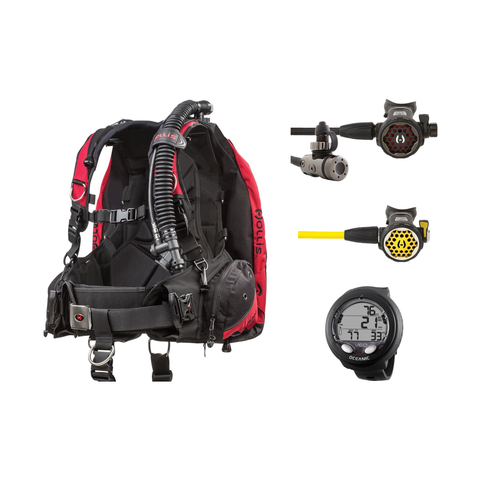 Hollis Cold Water Scuba Package – HD-200 BCD, DC7 Sealed Regulator, 150LX Octopus & Oceanic Veo 4.0