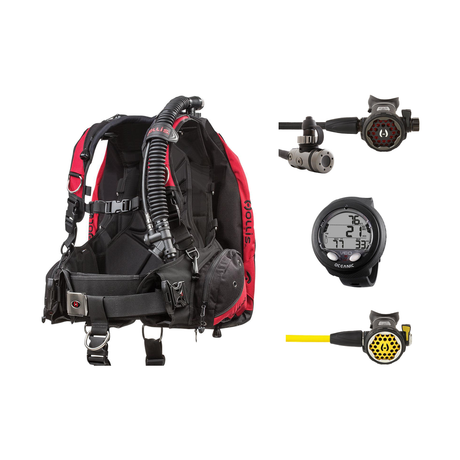 Hollis Cold Water Scuba Package – HD-200 BCD, DC7 Sealed Regulator, 150LX Octopus & Oceanic Veo 4.0 — includes Hollis HD-200…