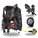 Hollis Cold Water Scuba Package – HD-200 BCD, DC7 Sealed Regulator, 150LX Octopus & Oceanic Veo 4.0 — Zeagle Stiletto Back I…