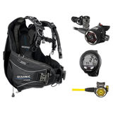 Hollis Cold Water Scuba Package – HD-200 BCD, DC7 Sealed Regulator, 150LX Octopus & Oceanic Veo 4.0 — Oceanic Atmos Hybrid A…