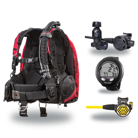 Hollis Cold Water Scuba Package – HD-200 BCD, DC7 Sealed Regulator, 150LX Octopus & Oceanic Veo 4.0 — Hollis HD-200 Heavy Du…