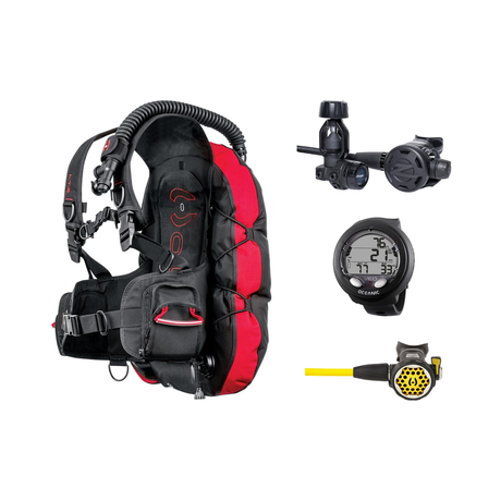 Hollis Cold Water Scuba Package – HD-200 BCD, DC7 Sealed Regulator, 150LX Octopus & Oceanic Veo 4.0 — Hollis LTS Light Trave…