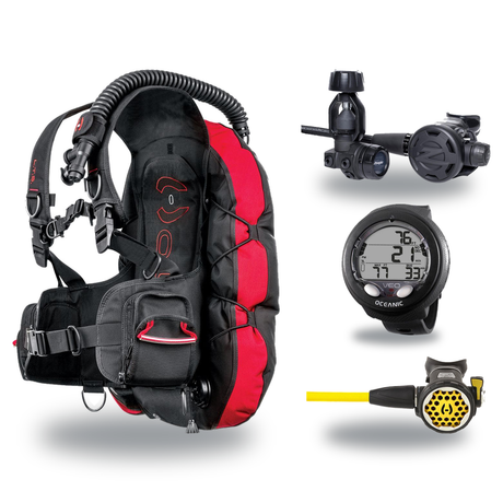 Hollis Cold Water Scuba Package – HD-200 BCD, DC7 Sealed Regulator, 150LX Octopus & Oceanic Veo 4.0 — Hollis LTS Light Trave…