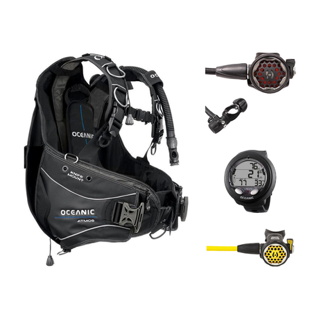 Hollis Cold Water Scuba Package – HD-200 BCD, DC7 Sealed Regulator, 150LX Octopus & Oceanic Veo 4.0 — Oceanic Atmos Hybrid A…