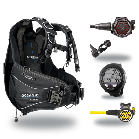 Hollis Cold Water Scuba Package – HD-200 BCD, DC7 Sealed Regulator, 150LX Octopus & Oceanic Veo 4.0 — Oceanic Atmos Hybrid A…
