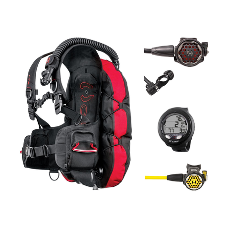 Hollis Cold Water Scuba Package – HD-200 BCD, DC7 Sealed Regulator, 150LX Octopus & Oceanic Veo 4.0 — Hollis LTS Light Trave…