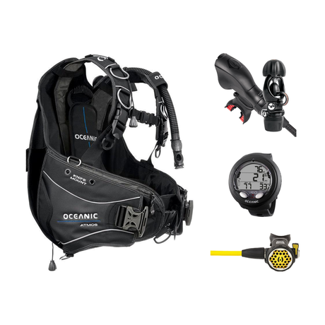 Hollis Cold Water Scuba Package – HD-200 BCD, DC7 Sealed Regulator, 150LX Octopus & Oceanic Veo 4.0 — Oceanic Atmos Hybrid A…