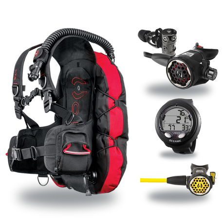 Hollis Cold Water Scuba Package – HD-200 BCD, DC7 Sealed Regulator, 150LX Octopus & Oceanic Veo 4.0 — Hollis LTS Light Trave…