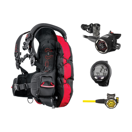 Hollis Cold Water Scuba Package – HD-200 BCD, DC7 Sealed Regulator, 150LX Octopus & Oceanic Veo 4.0 — Hollis LTS Light Trave…