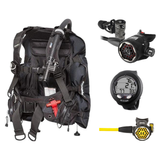 Hollis Cold Water Scuba Package – HD-200 BCD, DC7 Sealed Regulator, 150LX Octopus & Oceanic Veo 4.0 — Zeagle Stiletto Back I…