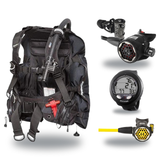 Hollis Cold Water Scuba Package – HD-200 BCD, DC7 Sealed Regulator, 150LX Octopus & Oceanic Veo 4.0 — Zeagle Stiletto Back I…