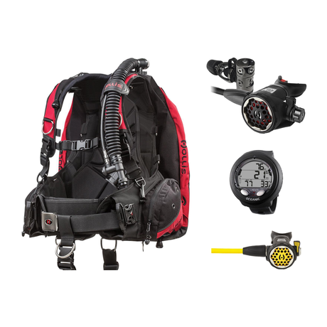 Hollis Cold Water Scuba Package – HD-200 BCD, DC7 Sealed Regulator, 150LX Octopus & Oceanic Veo 4.0 — Hollis HD-200 Heavy Du…