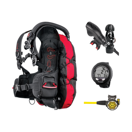 Hollis Cold Water Scuba Package – HD-200 BCD, DC7 Sealed Regulator, 150LX Octopus & Oceanic Veo 4.0 — Hollis LTS Light Trave…
