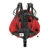 Hollis CRIB sidemount rig, Katana 2 Single in Red, harness side
