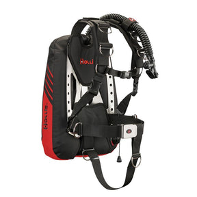 Hollis CRIB single tank rig, ST 35 wing in Red, side view