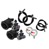 Hollis Sidemount Regulator Package – 2x DCX + 2x 200LX + Hoses + 2x Pressure Gauges + Necklace — includes Hollis DCX First S…