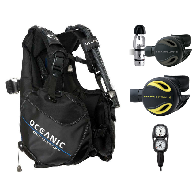 Oceanic Operator Package – Oceansport BCD + Maxview Combo + Alpha 8 SP5 + Alpha 8 Octopus — includes Oceanic Oceansport Jack…