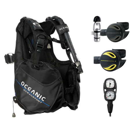Oceanic Operator Package – Oceansport BCD + Maxview Combo + Alpha 8 SP5 + Alpha 8 Octopus — includes Oceanic Oceansport Jack…