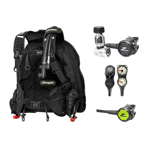 Zeagle Travel Package – Covert XT BCD + Envoy II Regulator + Envoy II Octopus + Slimline Co-Pilot