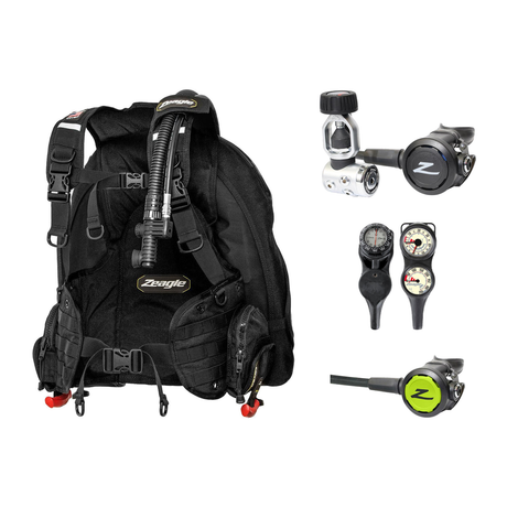 Zeagle Travel Package – Covert XT BCD + Envoy II Regulator + Envoy II Octopus + Slimline Co-Pilot