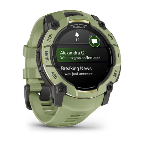Garmin Instinct 3 50 mm AMOLED rugged GPS smartwatch, Fern Green 3